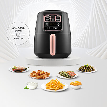 Karaca Air Pro Cook Xl 2 In 1 Konuşan Airfryer Rosegold 4 Kişilik