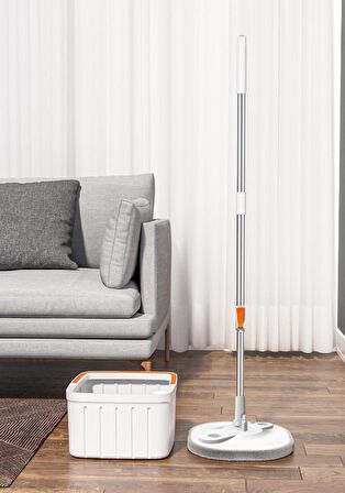 Temiz Kirli Suyu Ayırma Özellikli Mop Seti-paspas Kare Mop 1 Mikrofiber Bez Hediye