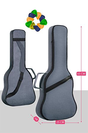 Midex CS-24 Concert Ukulele Çantası Gigbag Soft Case Kılıf (10 Pena ve Takım Tel Hediye)