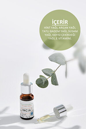 INCIA %100 Doğal Kaş Ve Kirpik Güçlendirici Serum Bitkisel Yoğunlaştırıcı Yoğun Bakım Yağı Vegan 10 ml