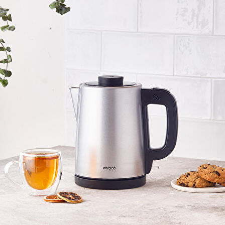 Karaca Tea Break Silver Inox Çelik Su Isıtıcı & Çay Makinesi