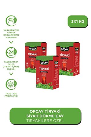 Ofçay Tiryaki Dökme Siyah Çay 1000gr X 3