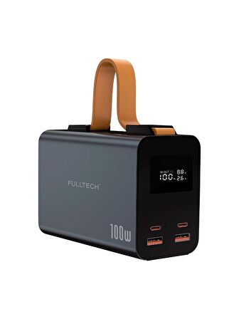 Fulltech FP-12 30.000mAh 100W Hızlı Şarj Powerbank - 5 Portlu, LED Ekranlı ve Taşınabilir Lamba Özellikli
