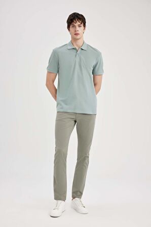 DeFacto Regular Fit Kısa Kollu Basic Düz Pike Kumaş Polo Tişört C1293AX24SPGR488