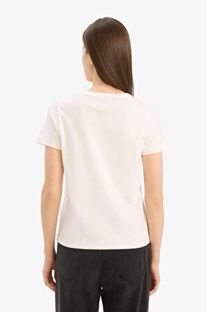DeFacto Regular Fit Bisiklet Yaka Basic Düz Kısa Kollu Tişört E5451AX25SPER105