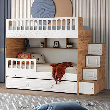 Zümrüt Yavrulu Ranza Beyaz Çelik Destekli MDF Membran Kaplama  %100 MDF