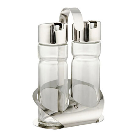 Yağ & Sirke Dispeneri Cam ve Çelik Profesyonel Yağdanlık Sirkelik Ve Tutucu 170 ml