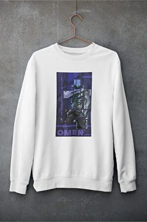 Omen Karakter Baskılı Unisex Oversize Vallorant Sweatshirt