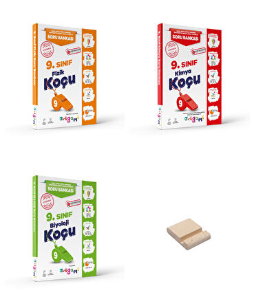 ORİGAMİ 9. Sınıf Fizik Kimya ve Biyoloji Soru Bankası 3lü Set + Telefon Standı