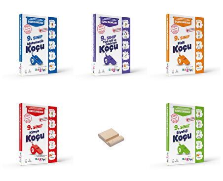 ORİGAMİ 9. Sınıf Matematik Edebiyat Fizik Kimya ve Biyoloji 5li Set + Telefon Standı