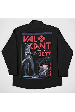 Vallorant Jett Duelist Karakter Baskılı Unisex Oyun Karakteri Gömlek