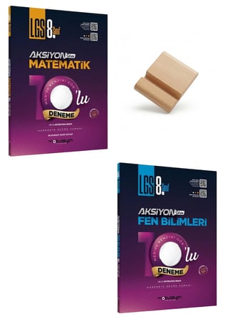 Motivasyon LGS Matematik ve Fen Aksiyon 10'lu Genel Deneme + Telefon Standı