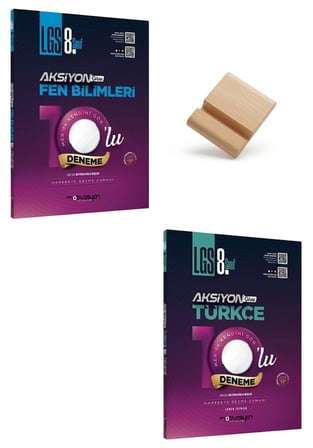 Motivasyon LGS Fen ve Türkçe Aksiyon 10 lu Genel Deneme + Telefon Standı