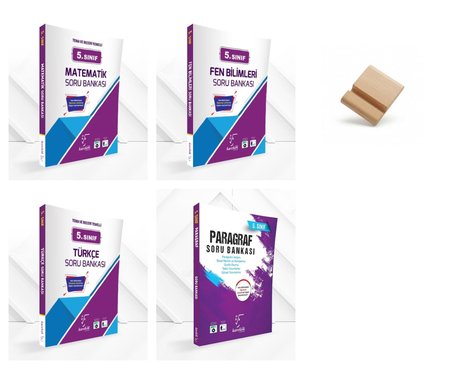 Karekök 5. Sınıf 2027 Matematik Fen Türkçe ve Paragraf Soru Bankası 4lü Set + Telefon Standı
