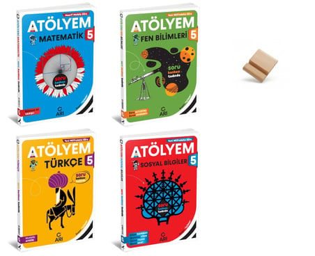 Arı 5. Sınıf Maarif Matematik Fen Türkçe ve Sosyal Atölyem 4lü Set + Telefon Standı