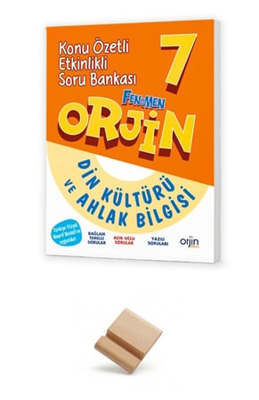 Orjin 7. Sınıf Maarif Din Kültürü ve Ahlak Bilgisi Konu Özetli Etkinlikli Soru Bankası + Telefon standı