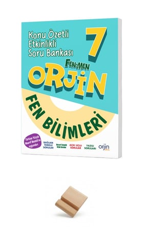 Orjin 7. Sınıf Maarif Fen Bilimleri Konu Özetli Etkinlikli Soru Bankası + Telefon standı