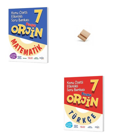 Orjin 7. Sınıf Maarif Matematik ve Türkçe Konu Özetli Etkinlikli Soru Bankası + Telefon standı