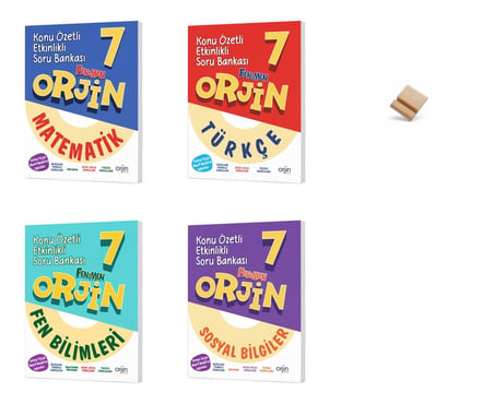 Orjin 7. Sınıf Maarif Matematik Fen Türkçe ve Sosyal 4lü Set Etkinlikli Soru Bankası + Telefon standı