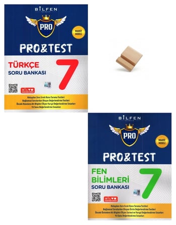 Bilfen 7. Sınıf Maarif Protest Türkçe ve Fen Bilimleri Soru Bankası + Telefon standı