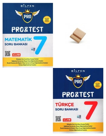 Bilfen 7. Sınıf Maarif Protest Matematik ve Türkçe Soru Bankası + Telefon standı