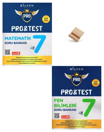 Bilfen 7. Sınıf Maarif Protest Matematik ve Fen Bilimleri Soru Bankası + Telefon standı