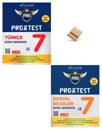 Bilfen 7. Sınıf Maarif Protest Türkçe ve Sosyal Bilgiler Soru Bankası + Telefon standı