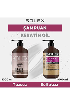 Tuzsuz Professıonal Serıes Keratin Özlü Şampuan 1.000 Ml+ Sülfatsız Keratin Şampuan 1000 ML