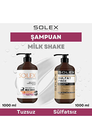 Tuzsuz Milk Shake (Keçi Sütlü) Şampuan 1.000 ml + Sülfatsız MilkShake (Keçi Sütlü) Şampuan 1.000 ml
