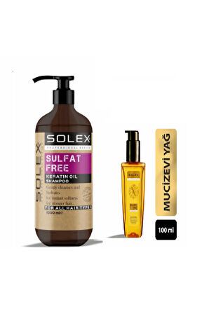 Sülfatsız Professıonal Serıes Keratin Özlü Şampuan 1.000 ml+ Mucizevi Argan Keratin Serum 100 ml