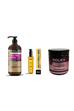 Professıonal Serıes Keratin Bakım Seti Sülfatsız Şampuan 1.000 Ml+ Serum 100 ml+ 500 ML Saç Maskesi