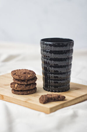 Allegra Siyah Akrilik Bardak 6'lı Set | 400 ml | Su, Meşrubat, Sunum ve Kahve Yanı İçin | Cam Değildir | Kırılmaya Dayanıklı
