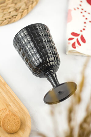 Allegra Siyah Kadeh Bardak - 450 ml Tekli Akrilik Malzeme - Cam Değildir Kırılmaya Dayanıklı