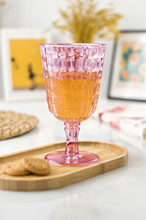 Allegra Mürdüm Kadeh Bardak - 450 ml Tekli Akrilik Malzeme - Cam Değildir Kırılmaya Dayanıklı