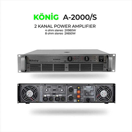 KÖNİG A-2000/S 4 OHM 2x980 W POWER