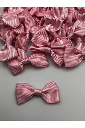 50 Adet Fiyonk Kurdele, 3 cm Papyon, Dekoratif, Süsleme,