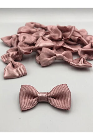 50 Adet Fiyonk Kurdele, 3 cm Papyon, Dekoratif, Süsleme,