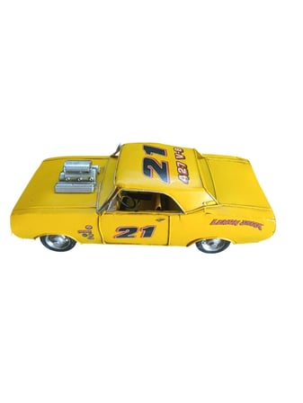 28 cm Nostaljik Metal Klasik Yarış Arabası - Lemon Shark Serisi