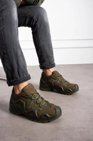 Su ve Rüzgara Dayanıklı Kaymaz Taban Bağcıklı Unisex Askeri Taktik Outdoor Haki Ayakkabı/Bot SS610