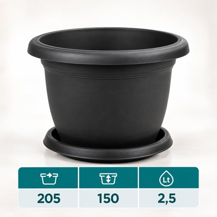 Serinova Villa Saksı 2.5 Litre Antrasit