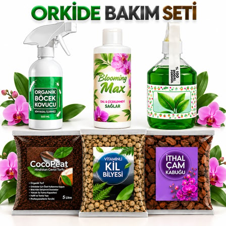Premium Orkide Bakım Seti - Premium Orkide Toprağı ve Bakım Seti