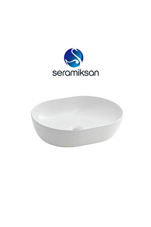 Alto Oval Beyaz Deliksiz Lavabo 50 Cm