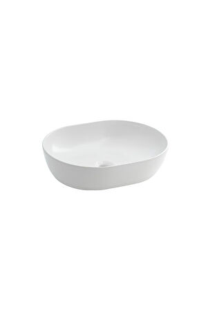 Alto Oval Beyaz Deliksiz Lavabo 50 Cm