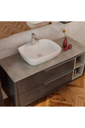 Dies Oval Beyaz Delikli Lavabo 50 Cm A002161h