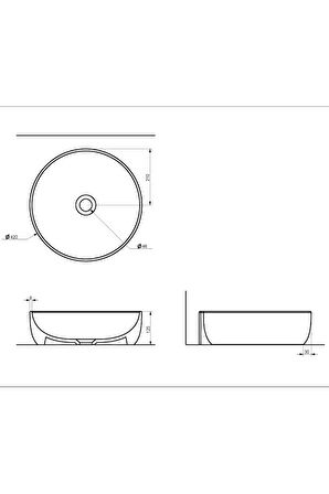 Sole Oval Mat Cappucino Deliksiz Lavabo 42 Cm A002849H