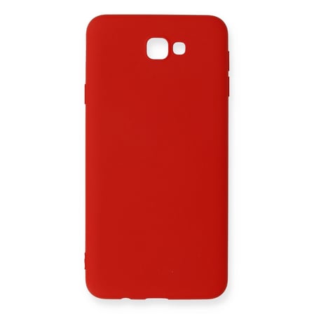 Samsung Galaxy J7 Prime Kılıf Nano İçi Kadife Silikon - Kırmızı