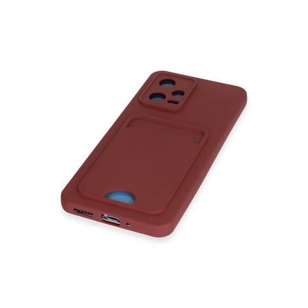Xiaomi Redmi Note 12 4g Kılıf Kelvin Kartvizitli Silikon - Bordo