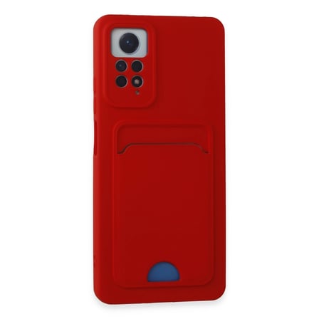 Xiaomi Redmi Note 12 Pro 4g Kılıf Kelvin Kartvizitli Silikon - Kırmızı