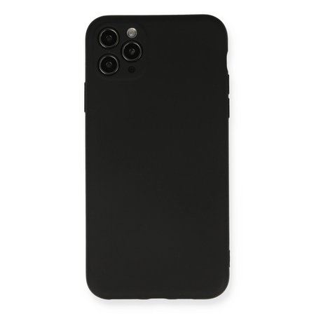 İphone 11 Pro Max Kılıf Nano İçi Kadife Silikon - Siyah