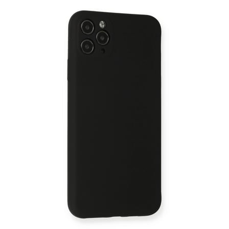 İphone 11 Pro Max Kılıf Nano İçi Kadife Silikon - Siyah